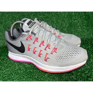 Nike Womens Air Zoom Pegasus 33 831356-006 Gray Running Shoes Sneakers Size 8